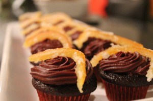 chocolate fondant and candied orange