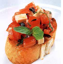 Make Italian bruschetta