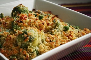 couscous with parmesan and peas