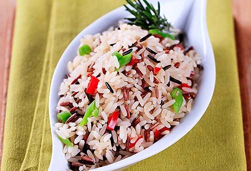 Wild rice with dried fruits and nuts