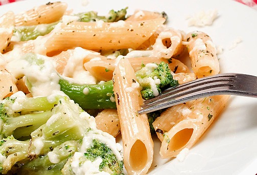 Penne with lemon cream