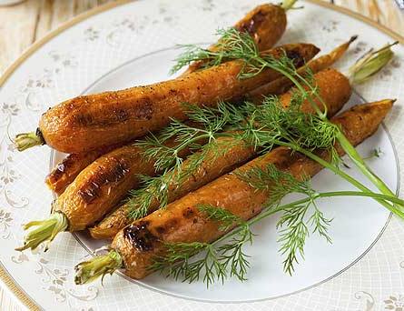 Roasted Carrots with feta cheese