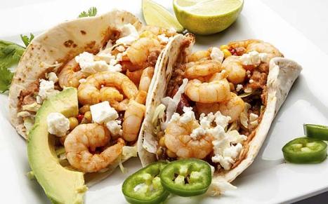 Shrimp tacos with chipotle