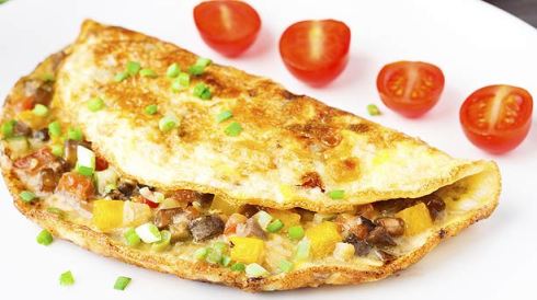 Vegetable Omelet with Avocado