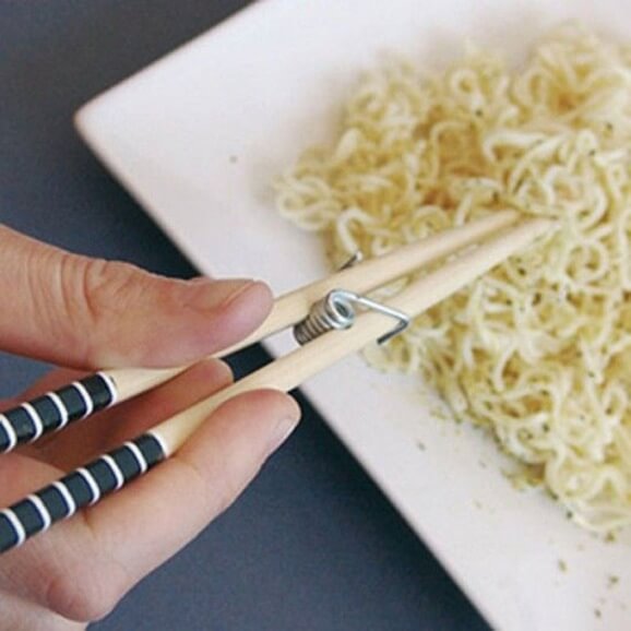 chopsticks with tongs