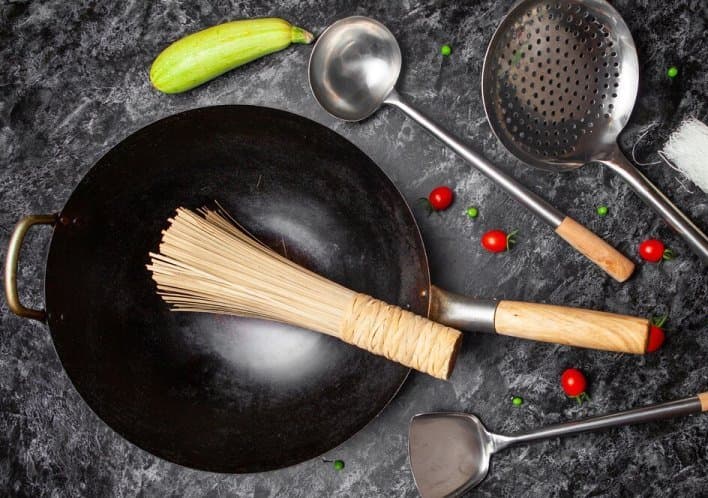 empty non-stick pan